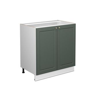 Vicco Armario Bajo Para Fregadero Fame-line, Verde Dorado Casa De Campo, 80 Cm Con Estante, Sin Encimera Vicco