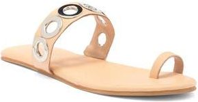 Jeffrey Campbell Riveted Slide Sandal in Beige Silver at Nordstrom Rack, Size 10