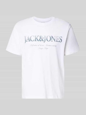 Jack & Jones Jack & Jones T-Shirt aus Baumwolle Modell DEVIN in Weiss, Gr&ouml;&szlig;e XXL