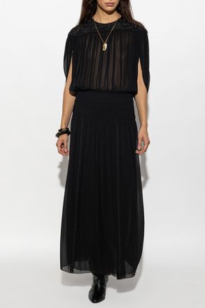 Isabel Marant Silk Dress Nesrine, Womens, Black