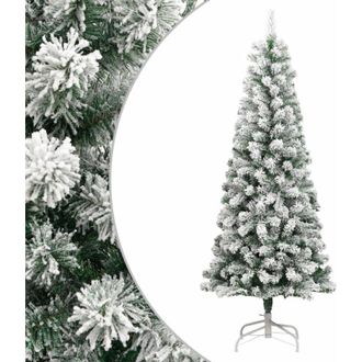 vidaXL Vidaxl - Rbol De Navidad Artificial Con Bisagras Y Nieve Flocada 180 Cm
