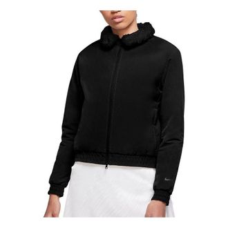 Nike (WMNS) Nike lapel golf sports short cuffed jacket Black CK5859-010