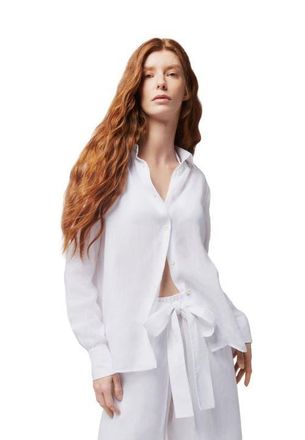 Vilebrequin Womens Solid Linen Shirt- Vilebrequin X Angelo Tarlazzi in Blanc at Nordstrom, Size Medium