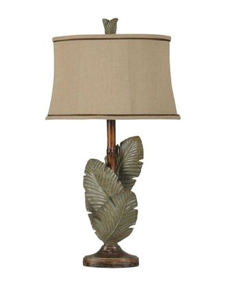 StyleCraft Stylecraft 33.5In Islamadora Palm Leaves Table Lamp