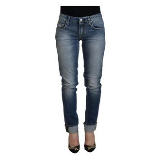 Acht Slim-fit Jeans, female, Blue, Size: W26 Low Waist Denim Pants