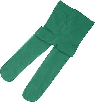 Generic Color Elastic Pantyhose Ballet Long Dance Leggings Hosiery Stockings Designed Tights (Green, M)
