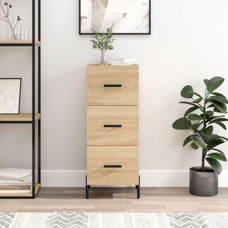 vidaXL Vidaxl - Aparador Madera Contrachapada Color Roble Sonoma 34,5x34x90 Cm