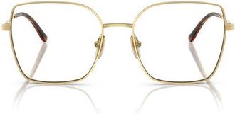 Vogue Eyewear 53mm Square Optical Glasses in Shiny Gold at Nordstrom