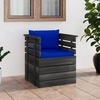 vidaXL Sill&oacute;n De Jard&iacute;n Con Cojines Madera De Pino Vidaxl