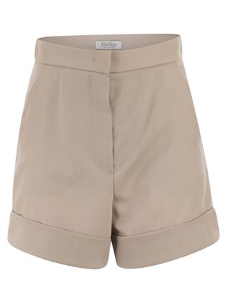 Max Mara Mxmcelebre Shorts aus Wolle, Mohair und Seidencanvas