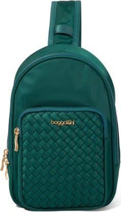 Baggallini Waverly Woven Sling in Jade Woven Twill at Nordstrom