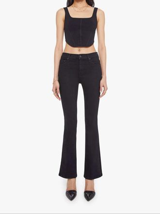 Mother Weekender Mid-Rise Flare Jeans In Nighty Night