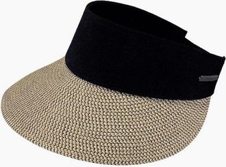 Barts Womens Barts Womens Vesder Raffia sun visor Baseball Cap - Black - Size: ONE size