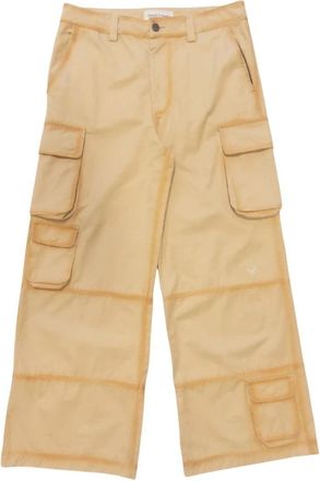 Untitled Artworks Utility Cargo Pants - Heren - Wijde Broeken - Beige - M - Katoen - Broeken