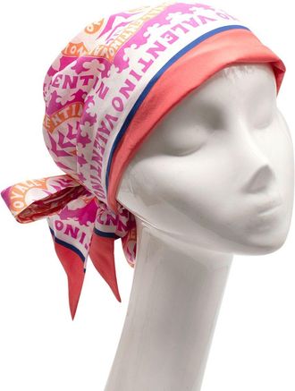 Valentino Garavani Valentino Multicolor Printed Silk Head Wrap