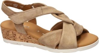 Gabor Schoenen, Dames, Bruin, 37 EU, Su&egrave;de, Sandalen met sleehak