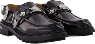 Toga Archives Womens Loafers Leather Black Calfskin Shoes