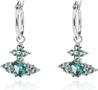 Vivienne Westwood Accessoires, Dames, Grijs, ONE Size, Feodorita Hoop Earrings