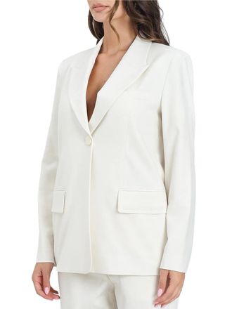 A|X Armani Exchange White Tailored Wool-Blend Blazer