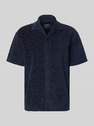 Mc Neal Regular Fit Freizeithemd mit Strukturmuster in Dunkelblau, Gr&ouml;&szlig;e XXXL