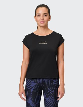 Venice Beach T-Shirt VENICE BEACH T-SHIRT WONDER, Damen, Gr. XXL (46), schwarz, Obermaterial: 90% Polyamid, 10% Elasthan, Shirts T-Shirt