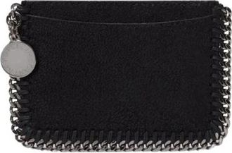 Stella McCartney Falabella Ritssluiting Kaarthouder - Dames - Clutches - Zwart - ONE Size - Polyester - Tassen