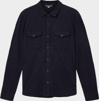 John Varvatos Mens Ramona Abstract Jacquard Western Shirt