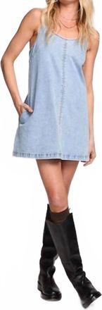 Saltwater Luxe Jaxsyn Mini Denim Dress In Peri