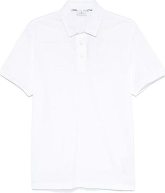 Etro Logo Poloshirt - Heren - Tops - Wit - Maat: M Zijde