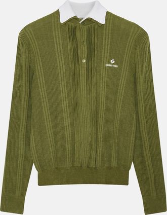 Shushu/Tong Pullover A Maglia Con Colletto A Contrasto