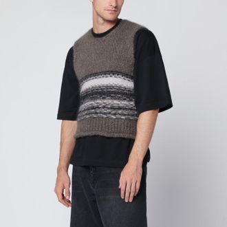 Our Legacy Gilet marrone in mohair e lana