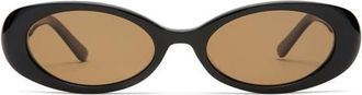 Luv Lou The Morgan 54mm Oval Sunglasses in Black at Nordstrom