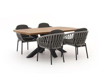 Bellagio la vita attrattiva Bellagio Cupello/Induno deens Ovaal 180cm dining tuinset 5-delig