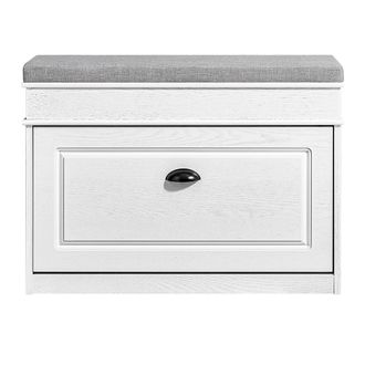 SoBuy Banco zapatero con asiento compacto efecto madera 75x24x51cm