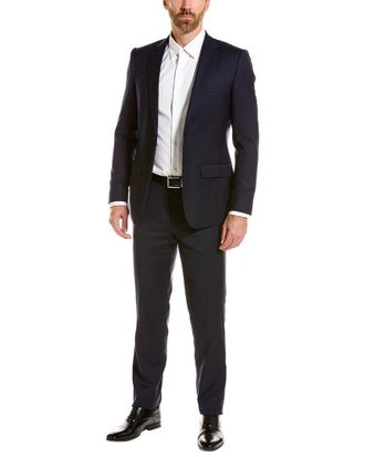 Zanetti Porto Wool-Blend Suit with Flat Front Pant