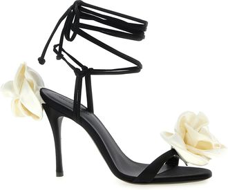 Magda Butrym Satin Sandali Bianco/Nero-Donna