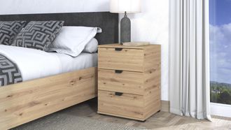 Inosign Nachtkommode »Duero« mit 3 Schubkästen, Breite 45 cm