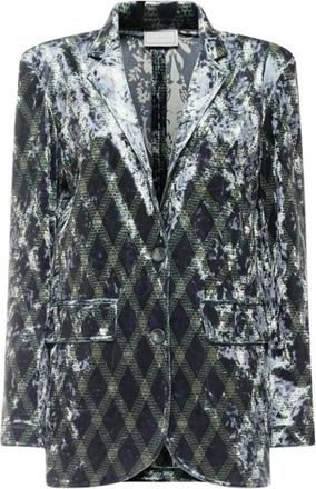 Pierre-Louis Mascia Ranat Blazer - Dames - Blazers - Zwart - M - Leer - Jassen