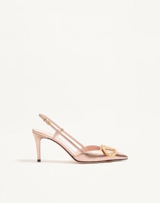Valentino Garavani VLogo Signature Slingback Pump In Laminated Nappa Leather 80Mm Wo