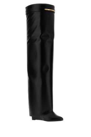 Givenchy Knee-High Calf Leather Boot - Black