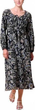 Cleobella Melinda Midi Dress In Dark Magnolia
