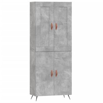 Berkfield Home Highboard Concrete Grey 69.5x34x180 cm Engineered Wood