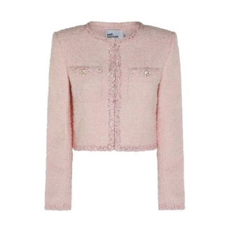 Self Portrait Jassen, Dames, Roze, S, Tweed, Pf 26112J Jas