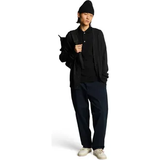 Lyle & Scott Tonal Eagle Polo Shirt in Jet Black at Nordstrom, Size Xx-Large