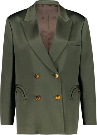 Blaz&eacute; Milano Nightbreak Blazer - Dames - Blazers - Groen - S - Satijn - Jassen