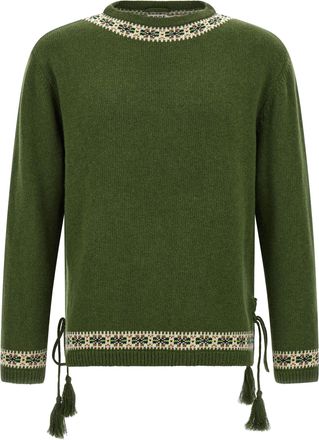 Bode Bicolor Virgin Wool Mens Cardigan