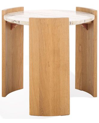 Safavieh Couture Damarcus Travertine Top Accent Table