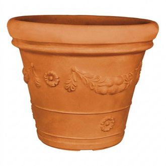 Monacis Vaso De Pol&iacute;mero Monacis Con Doble Borde Fest&oacute;n Terracota &Oslash;65 (60x50h)