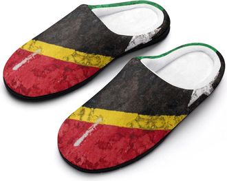 Generic National Flag of Saint Kitts Mens House Slippers Memory Foam Washable Cotton Slip on Home Shoes