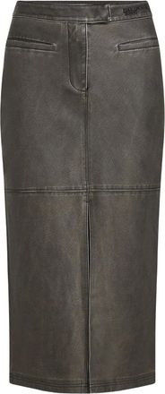 Karl Lagerfeld Gonna con effetto vissuto - Nero